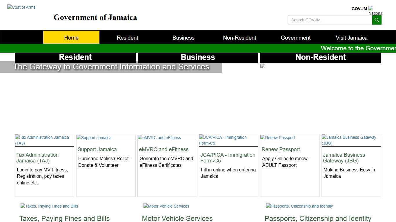Government of Jamaica Portal - GOV.JM Home